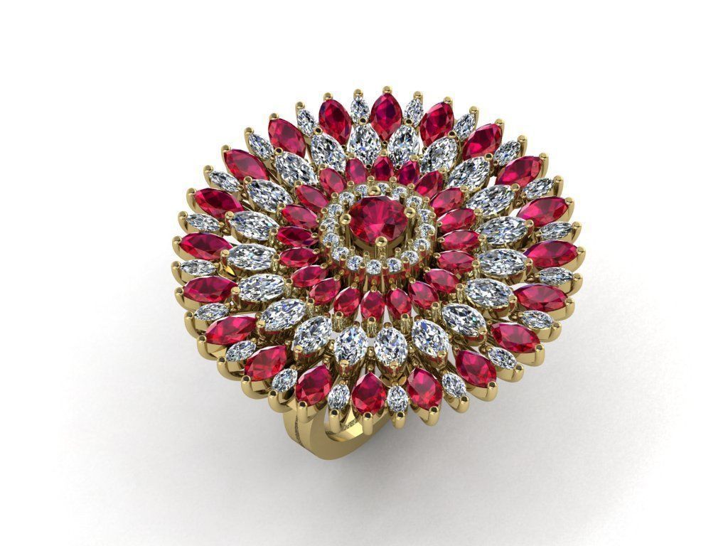 CLUSTER ring 3D print model_1