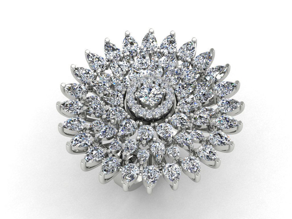 CLUSTER ring 3D print model_27