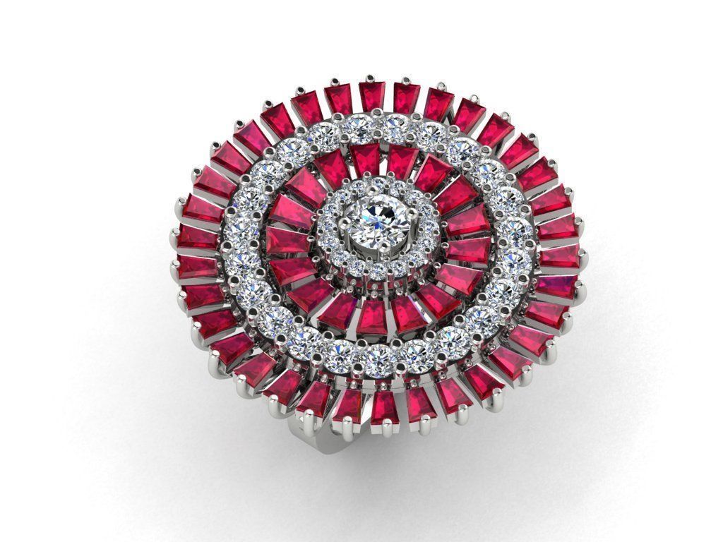 CLUSTER ring 3D print model_18