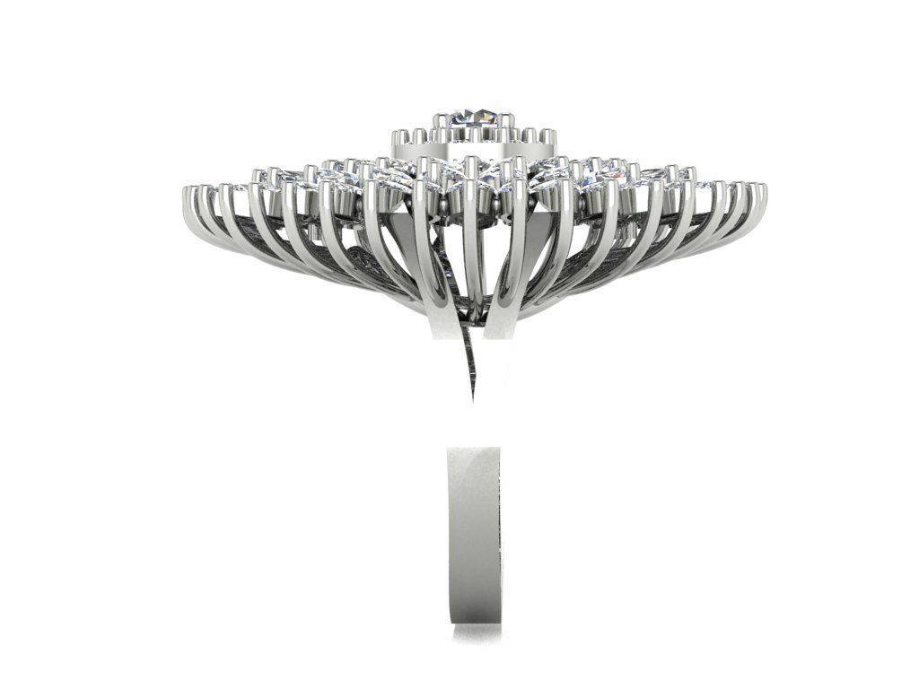 CLUSTER ring 3D print model_4