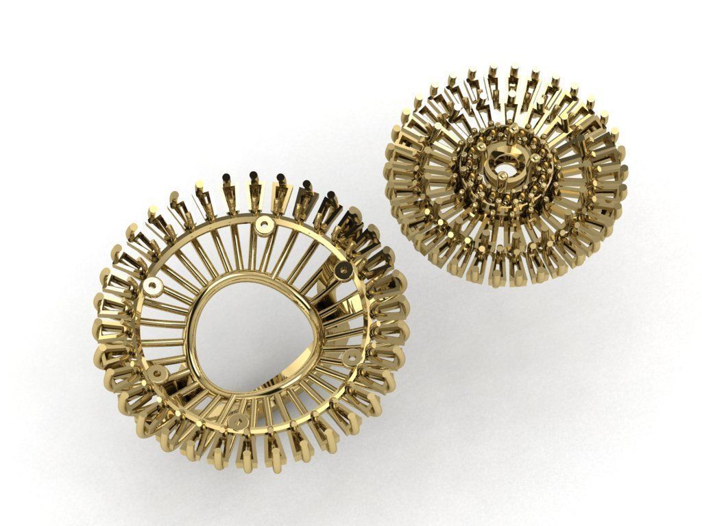 CLUSTER ring 3D print model_42