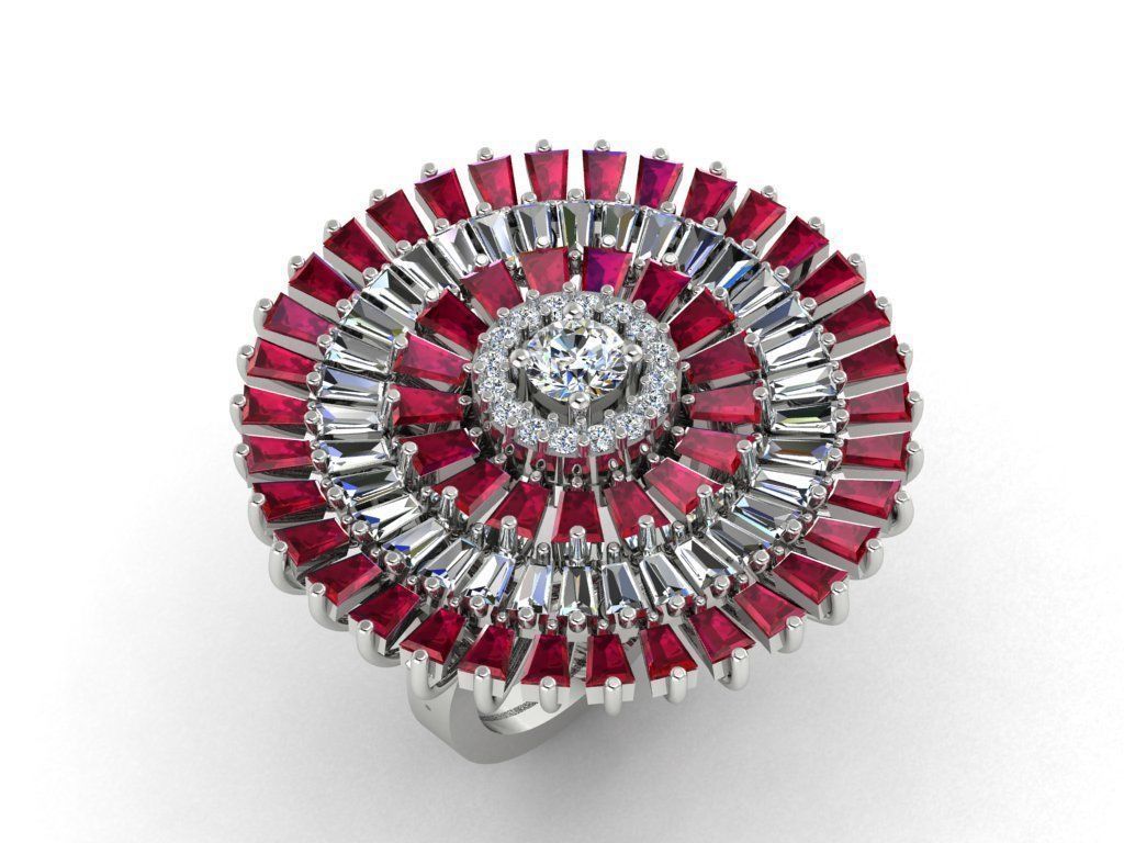 CLUSTER ring 3D print model_36