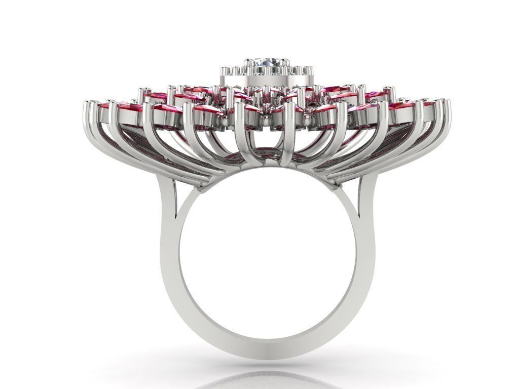 CLUSTER ring 3D print model_32