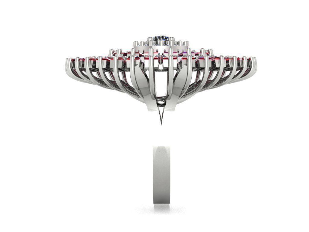 CLUSTER ring 3D print model_40