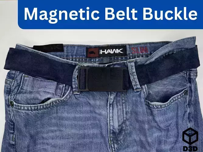 Magnetic Belt Buckle 3D print model
