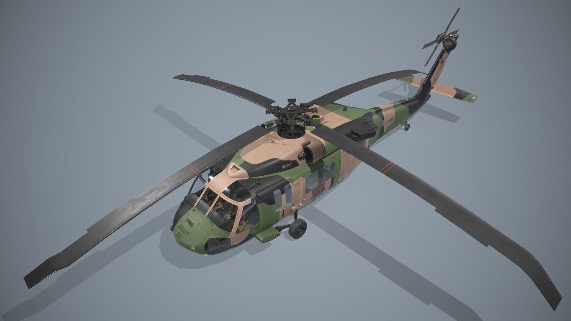 Australian Army Helicopters Collection Low-poly 3D model_9