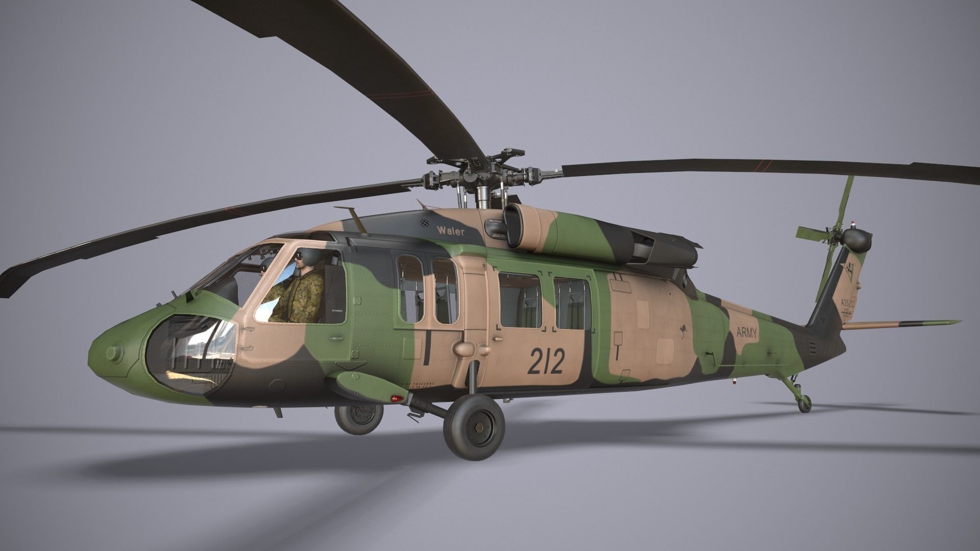 Australian Army Helicopters Collection Low-poly 3D model_8