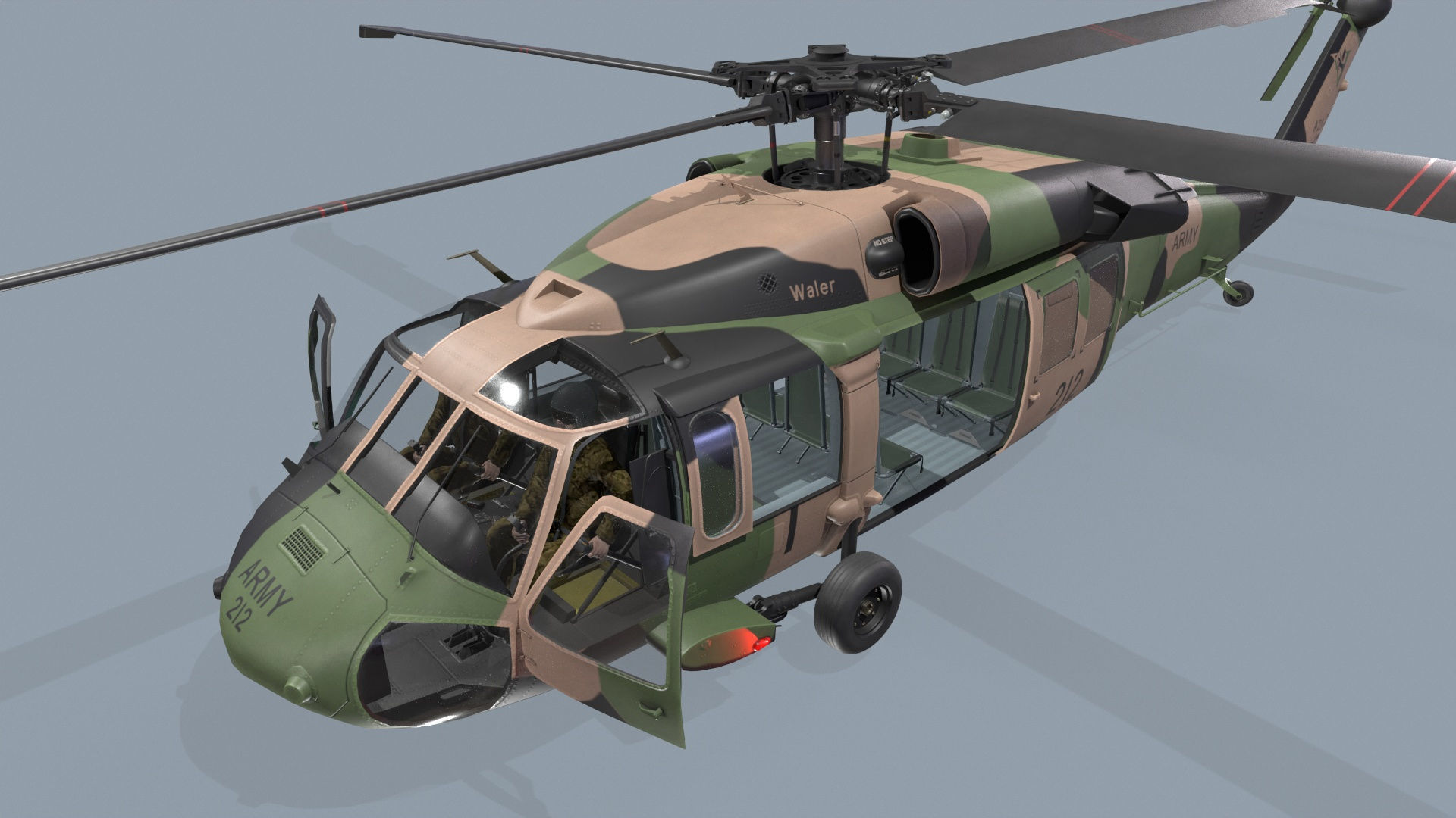 Australian Army Helicopters Collection Low-poly 3D model_12