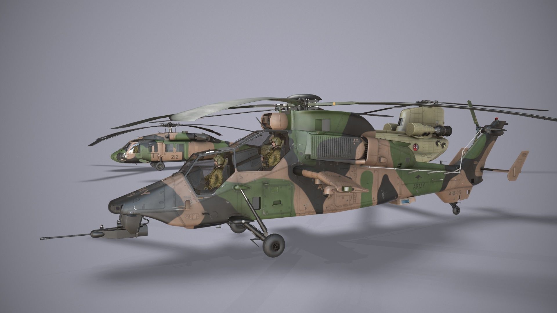 Australian Army Helicopters Collection Low-poly 3D model_7