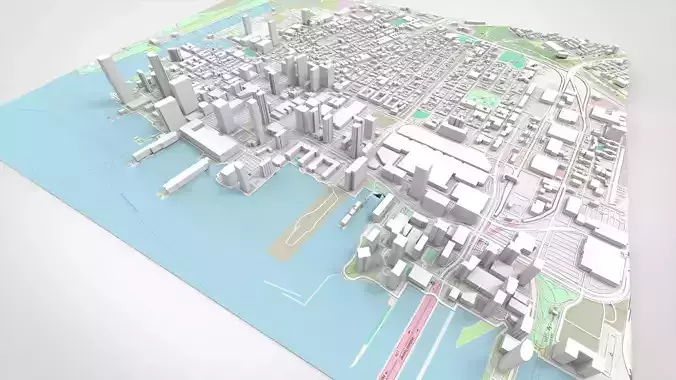 Cityscape Jersey City USA 3D model