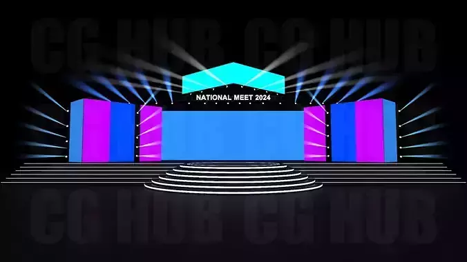 Event stage design 3D model