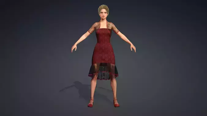 Sexy Character - Fully Rigged 3D model