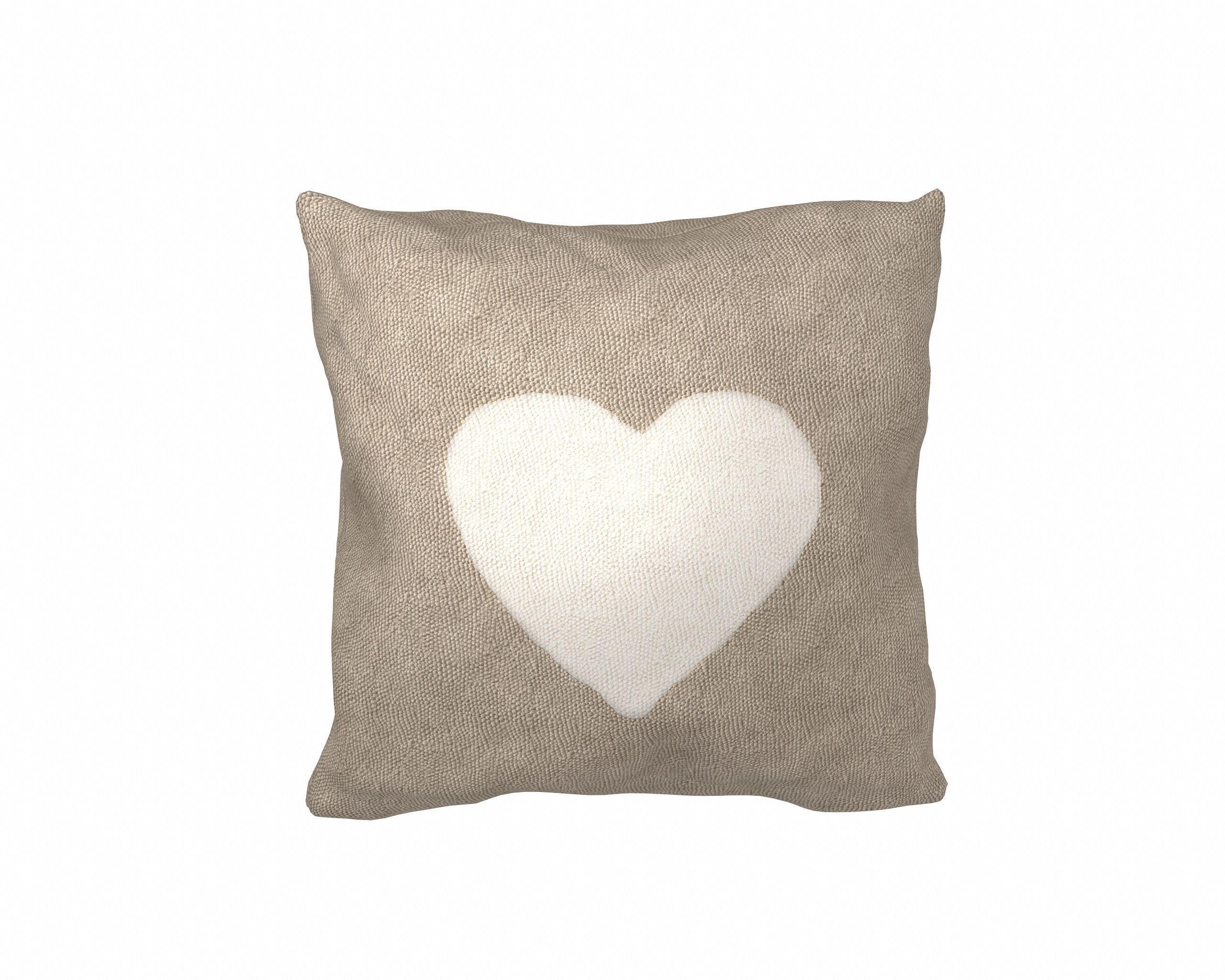 Neutral Linen Pillow Collection 3D model_6