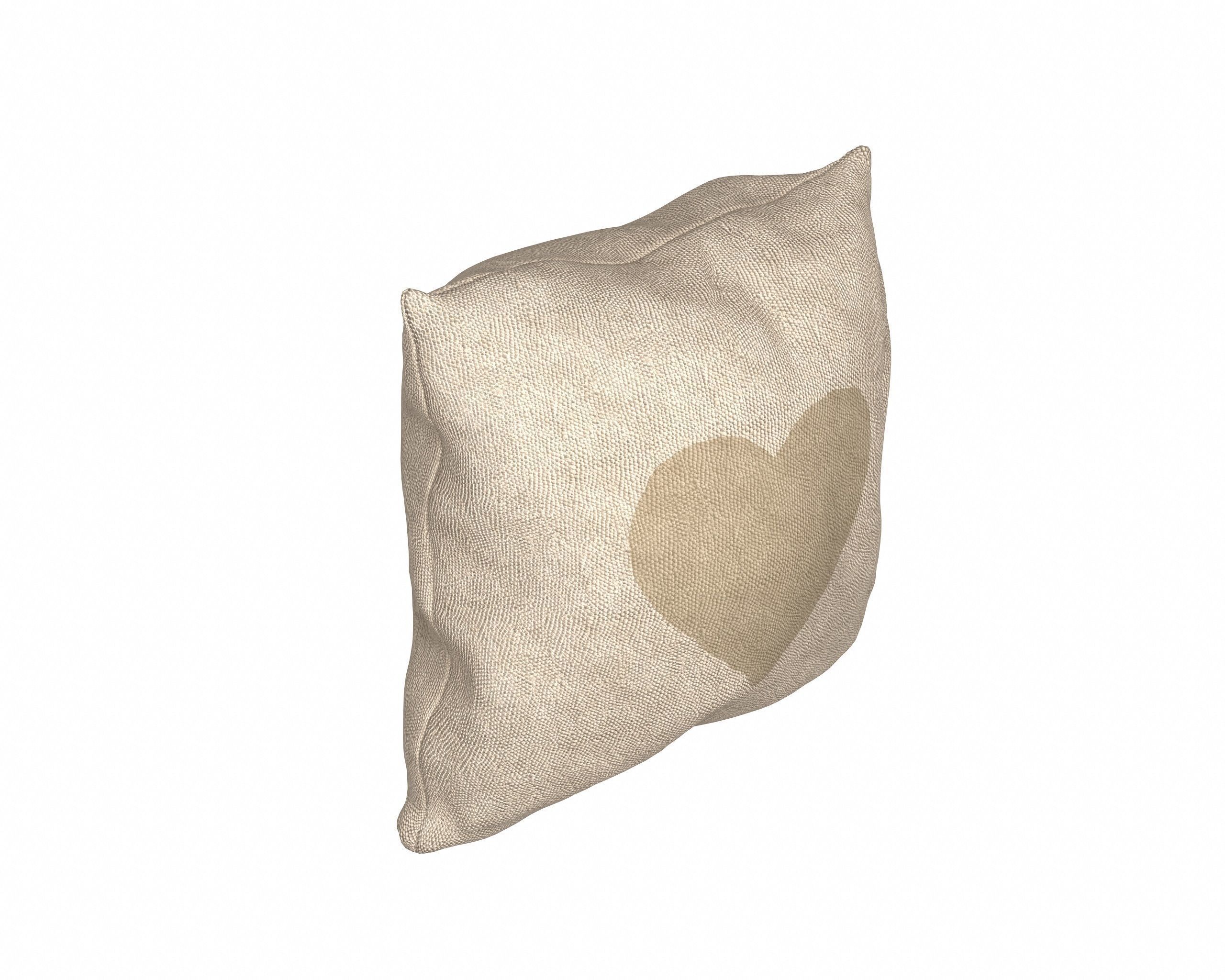 Neutral Linen Pillow Collection 3D model_21