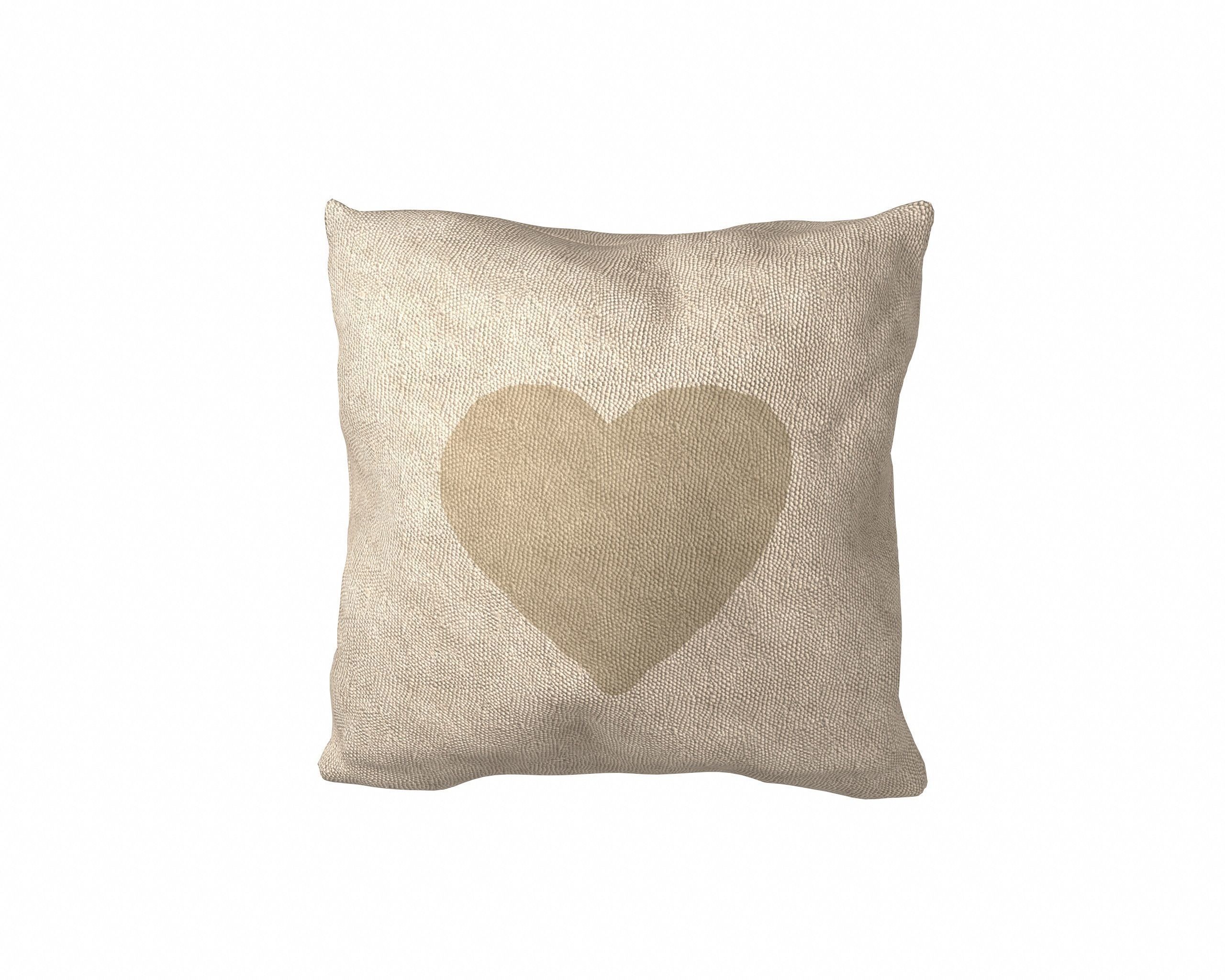 Neutral Linen Pillow Collection 3D model_20