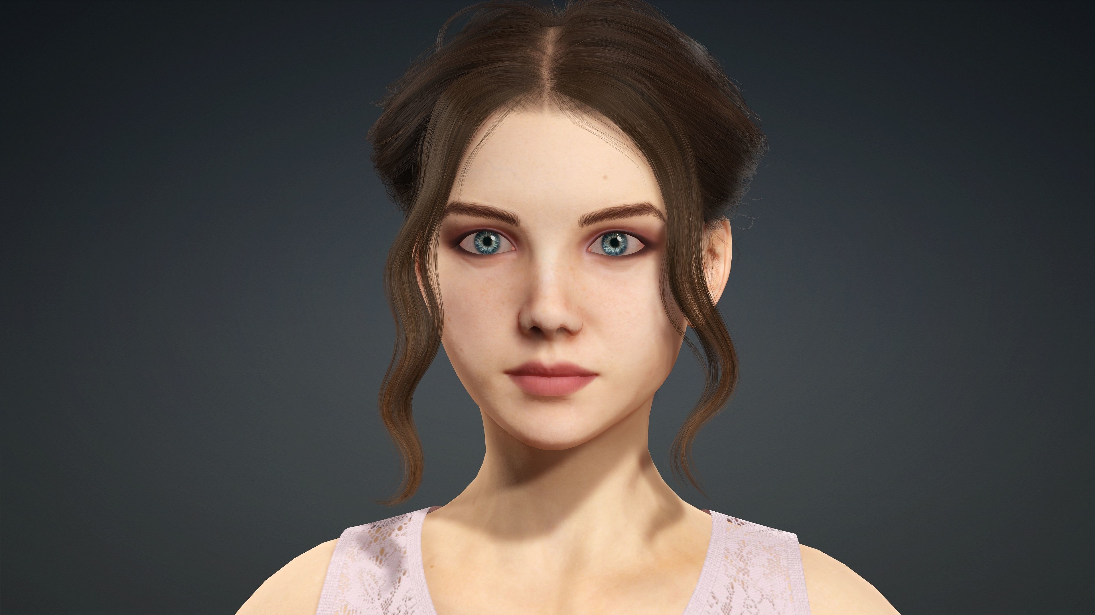 Sexy Character - Fully Rigged 3D model Low-poly 3D model_2