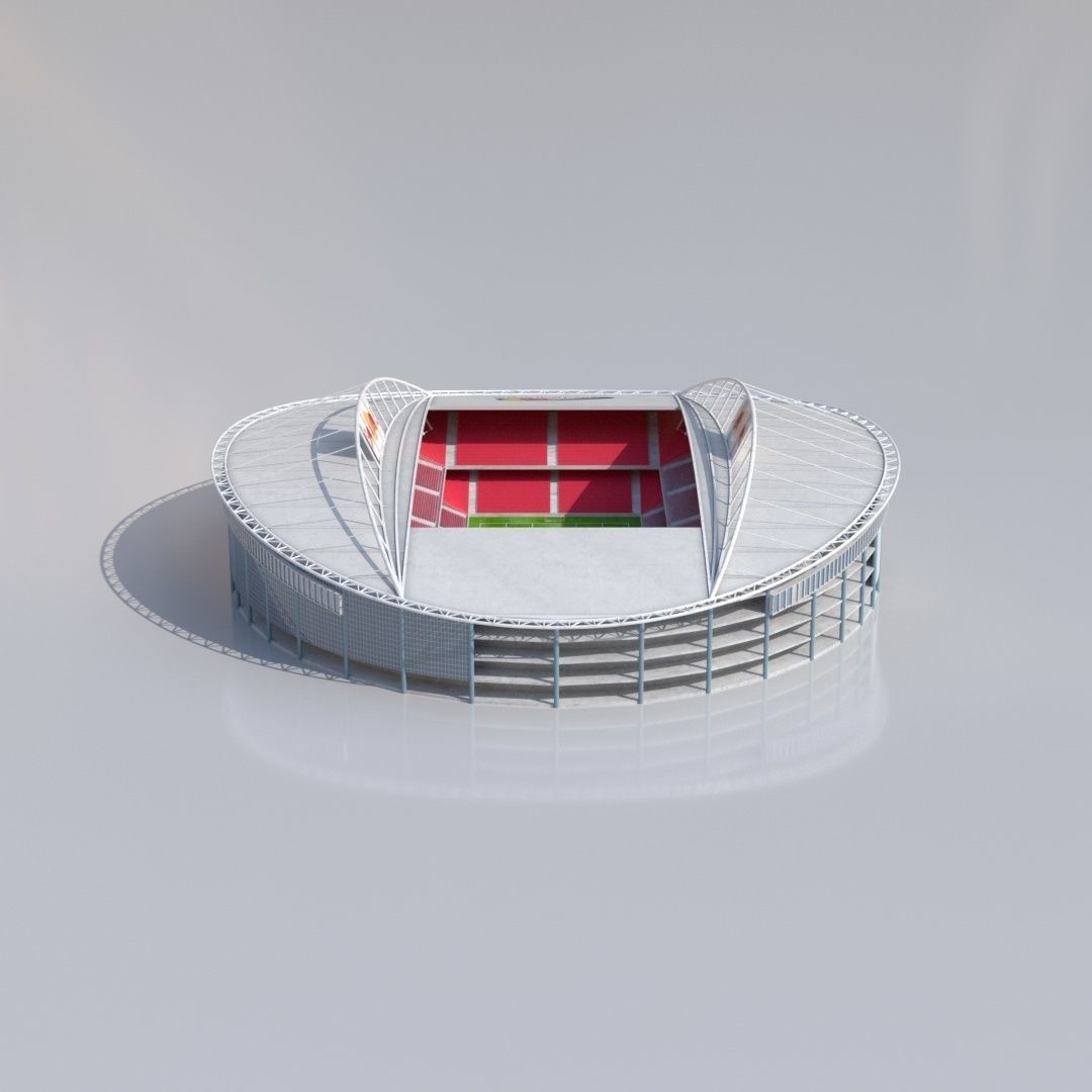 Red Bull Arena Leipzig Euro 2024 Low-poly 3D model_5