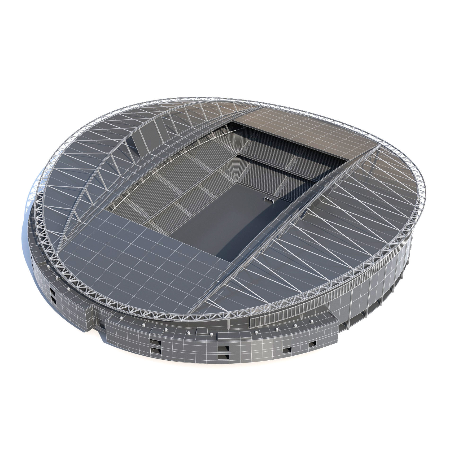 Red Bull Arena Leipzig Euro 2024 Low-poly 3D model_1