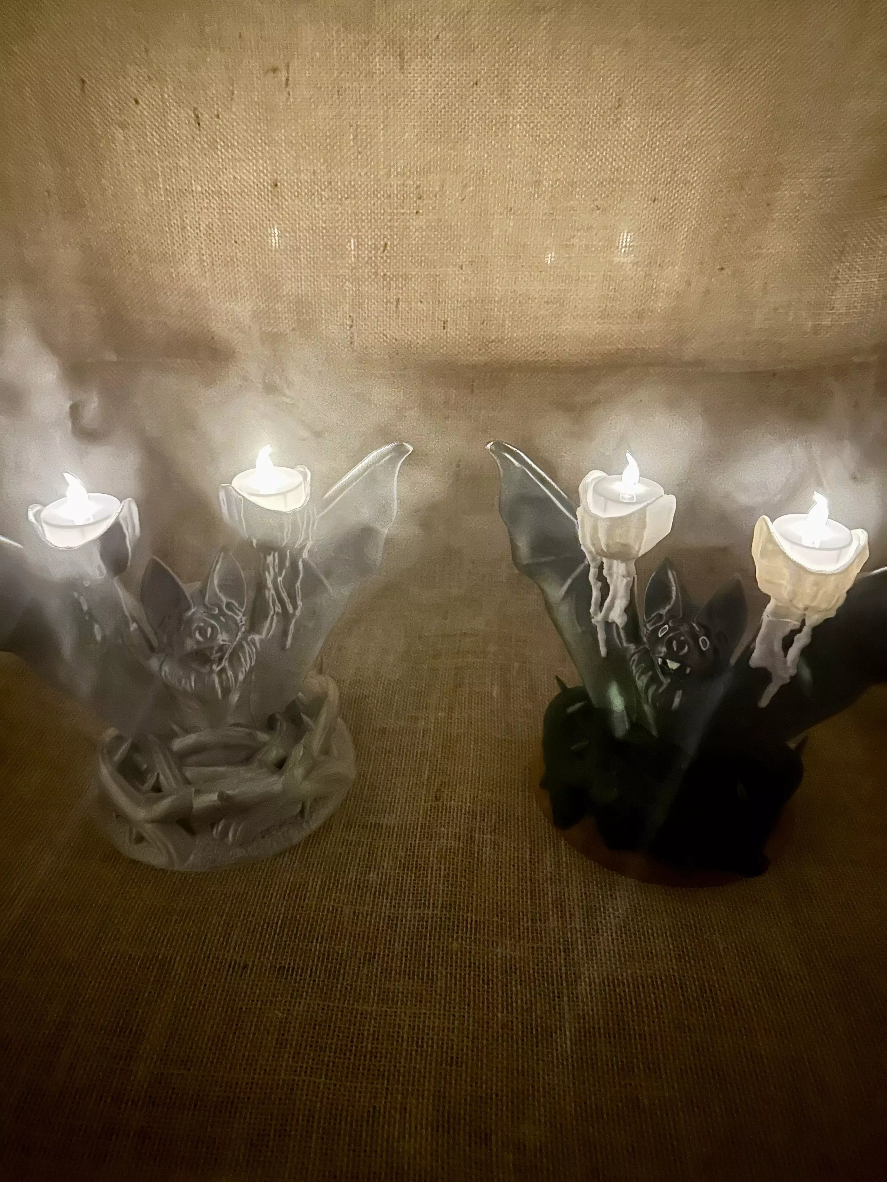 Vampire Bat Tea Light Holder 3D print model_0