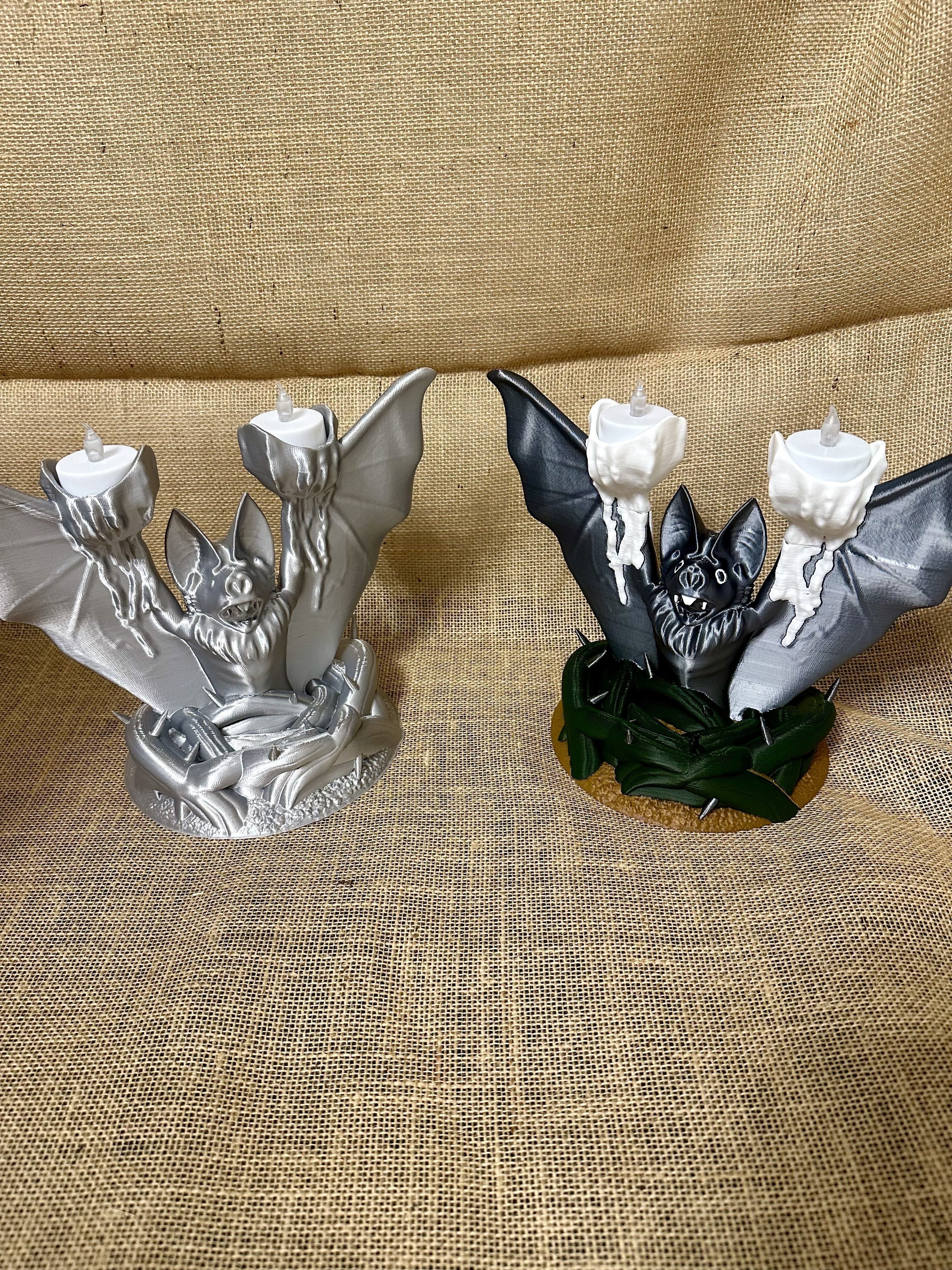 Vampire Bat Tea Light Holder 3D print model_1