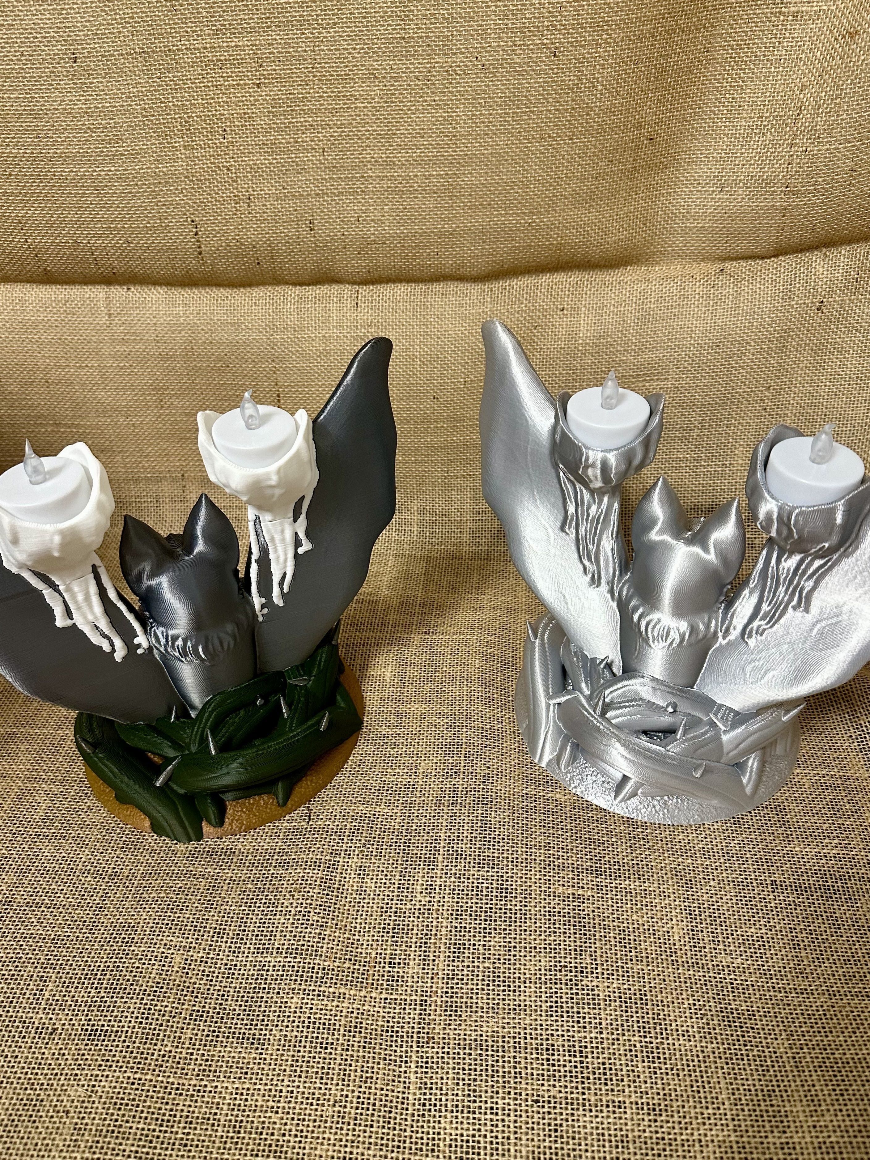 Vampire Bat Tea Light Holder 3D print model_3