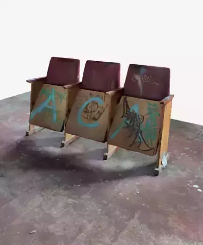 Vintage theater seats photogrammetry 
