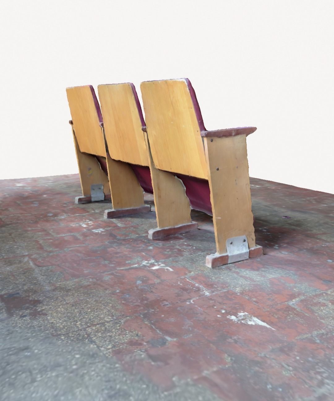 Vintage theater seats photogrammetry  3D model_4