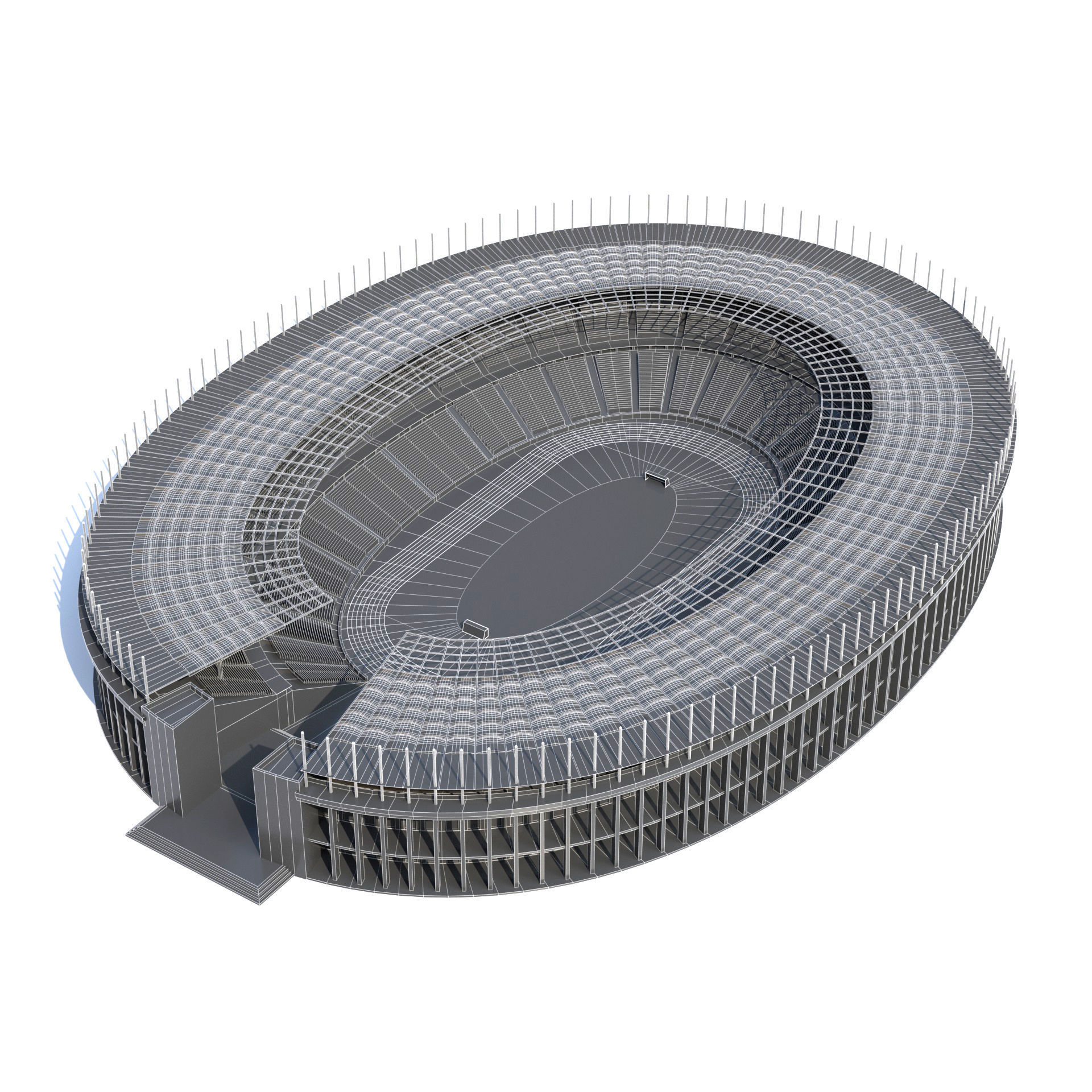 Olympiastadion Berlin Euro 2024 Low-poly 3D model_1