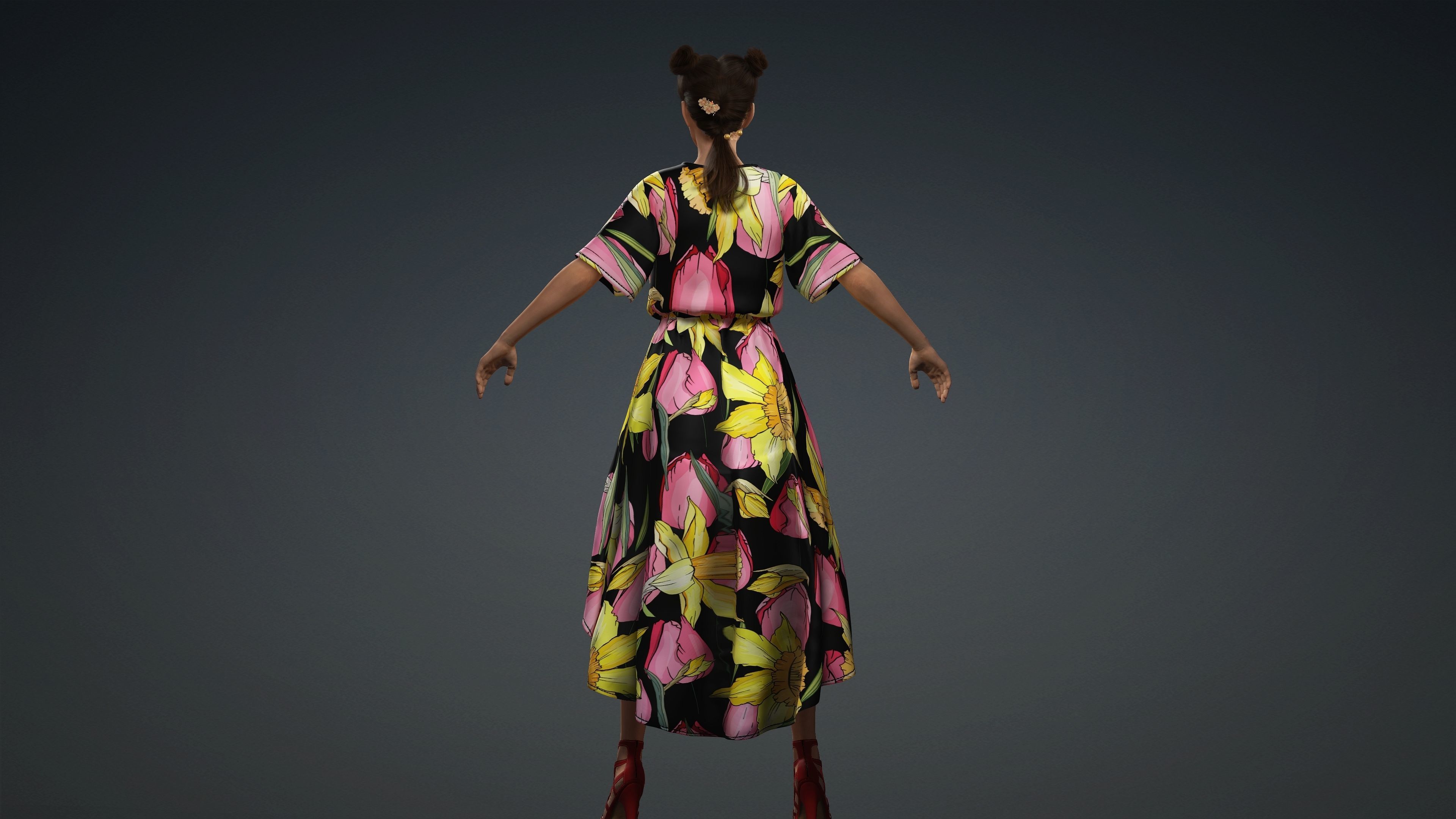 Sexy Character - Fully Rigged 3D model Low-poly 3D model_6