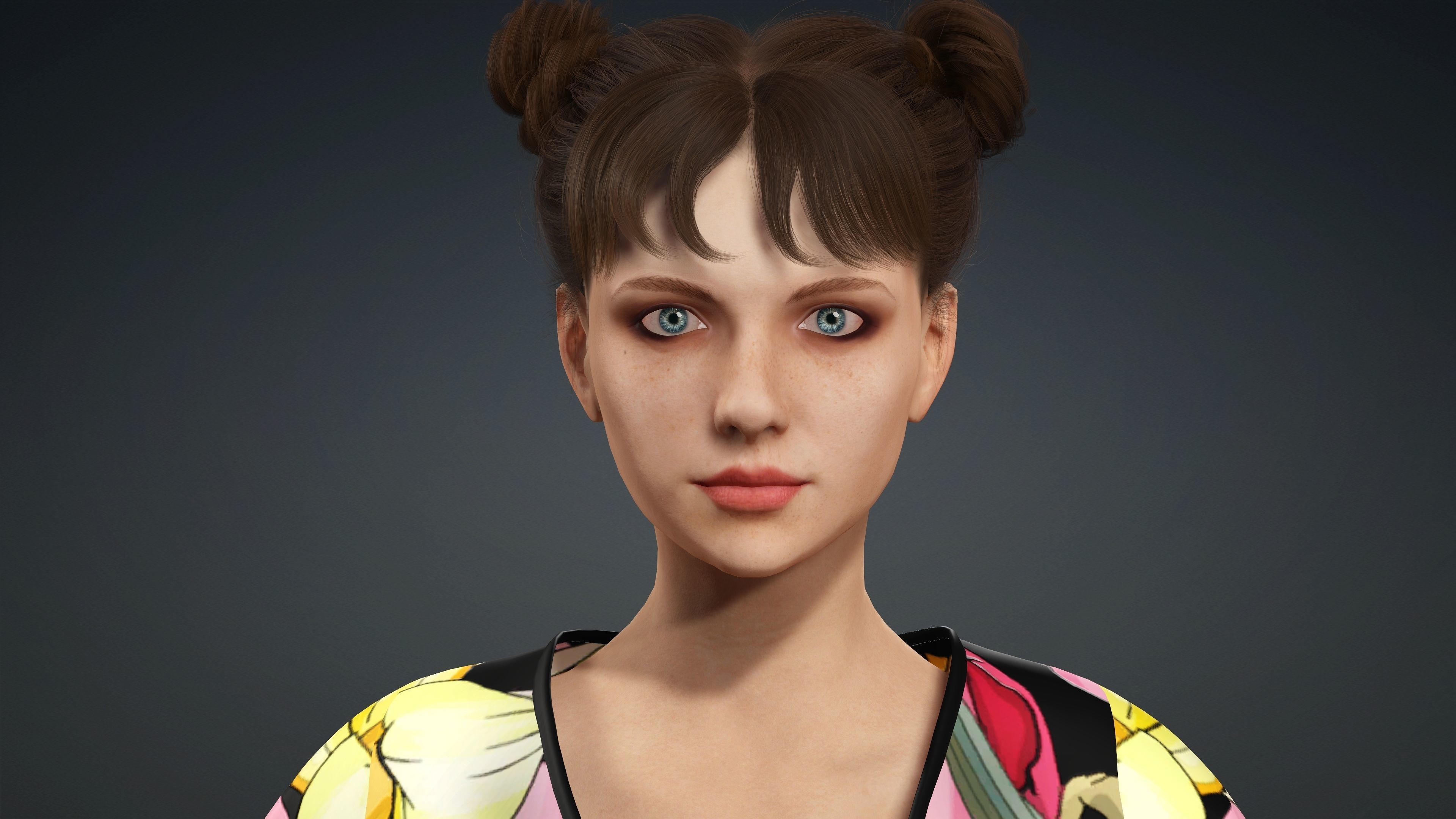 Sexy Character - Fully Rigged 3D model Low-poly 3D model_3