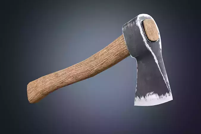 Wood Axe - Game Ready PBR Low-poly 3D model