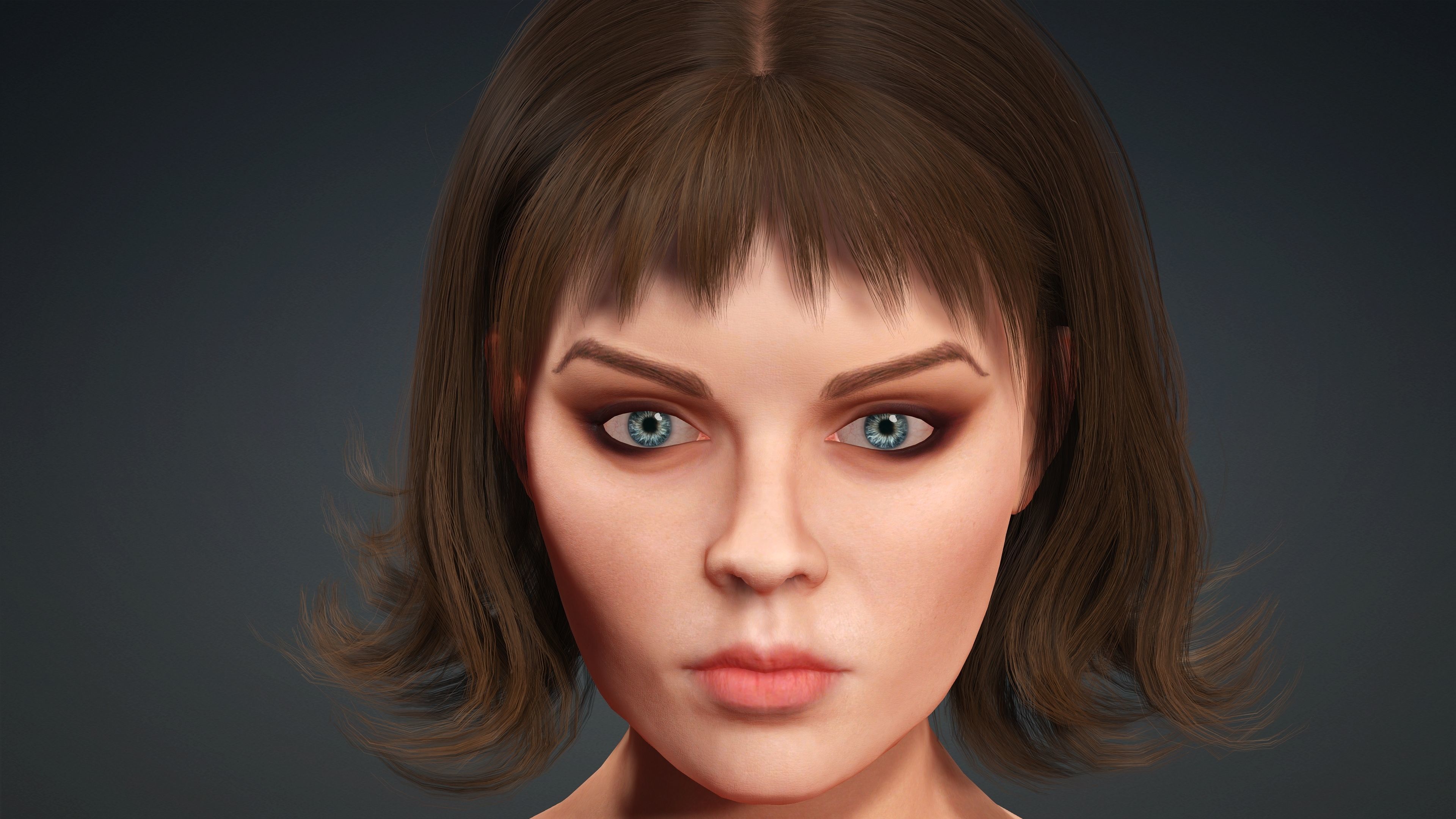 Sexy Character - Fully Rigged 3D model Low-poly 3D model_3