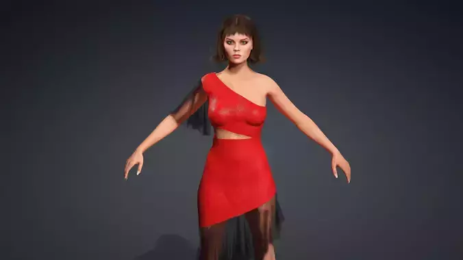 Sexy Character - Fully Rigged 3D model