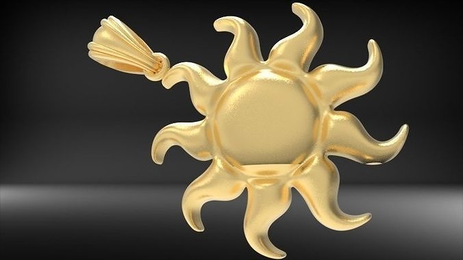 Italian Sun Pendant charm bracelet Necklace Jewelry  3D print model