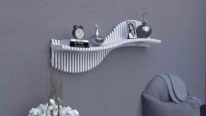 3D parametric wall art 3d model and DXF cutting file