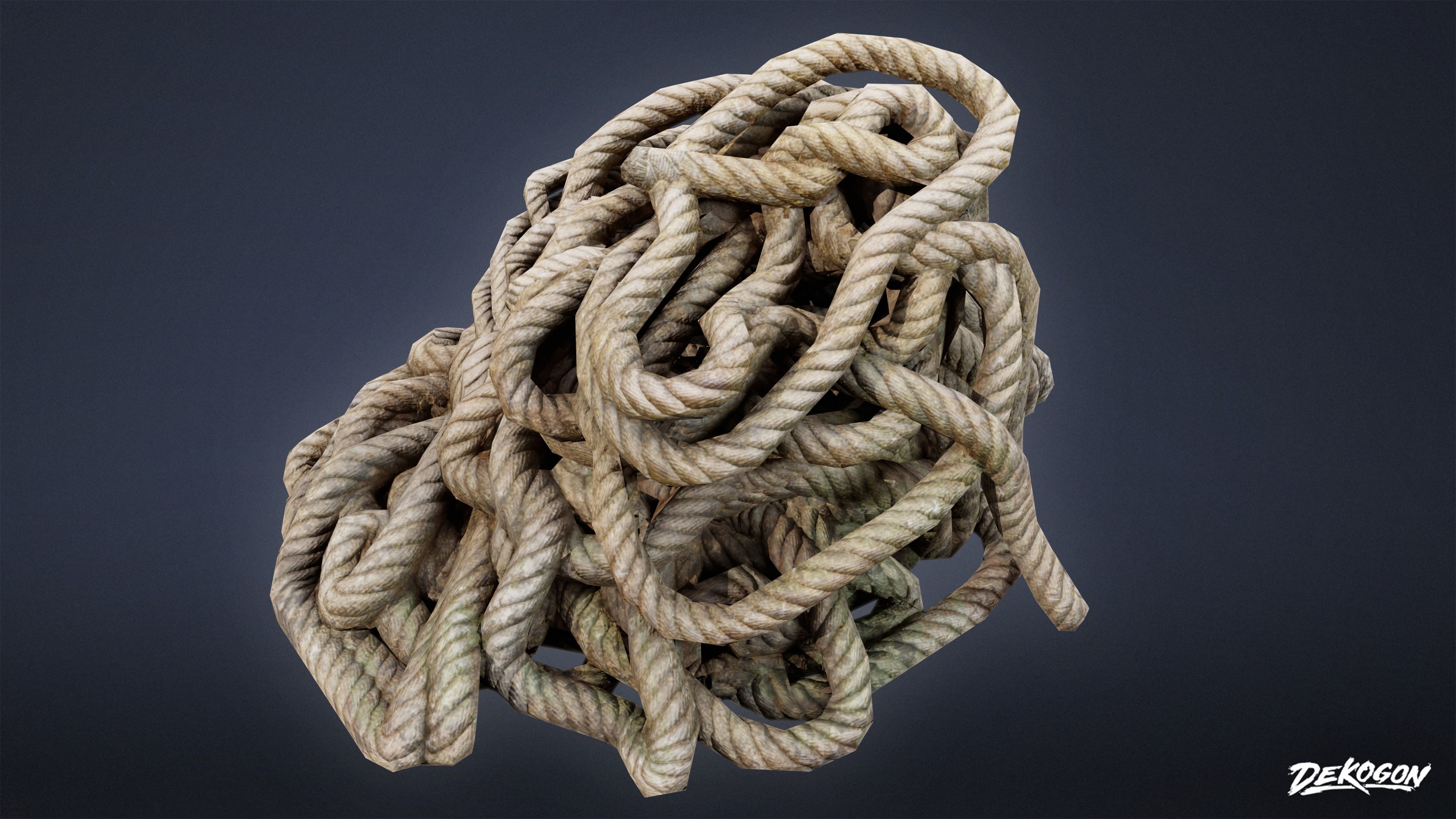 SEASIDE DOCKS - Rope Piles 01 - LOW POLY AND NANITE Low-poly 3D model_4