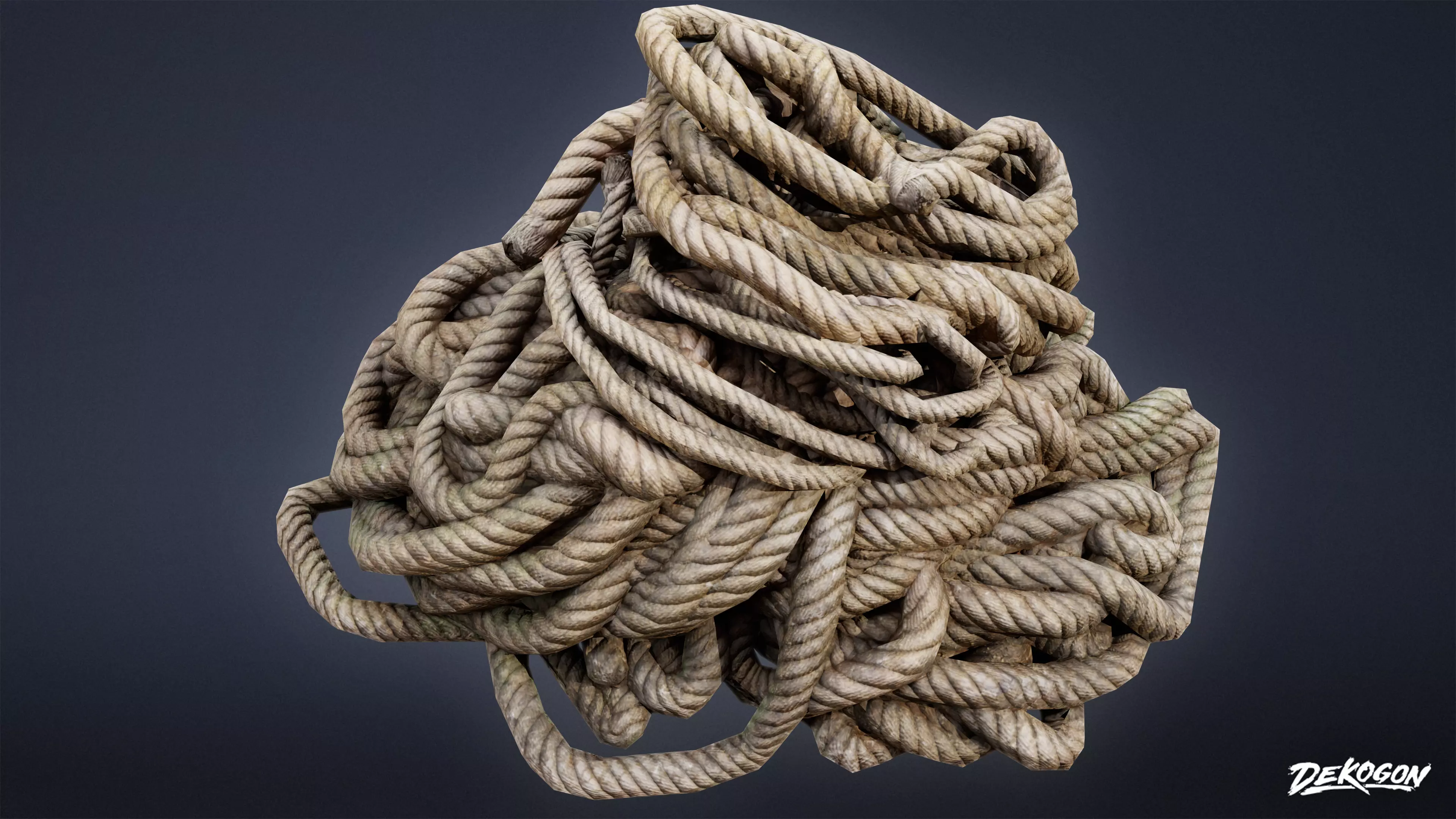 SEASIDE DOCKS - Rope Piles 01 - LOW POLY AND NANITE Low-poly 3D model_0