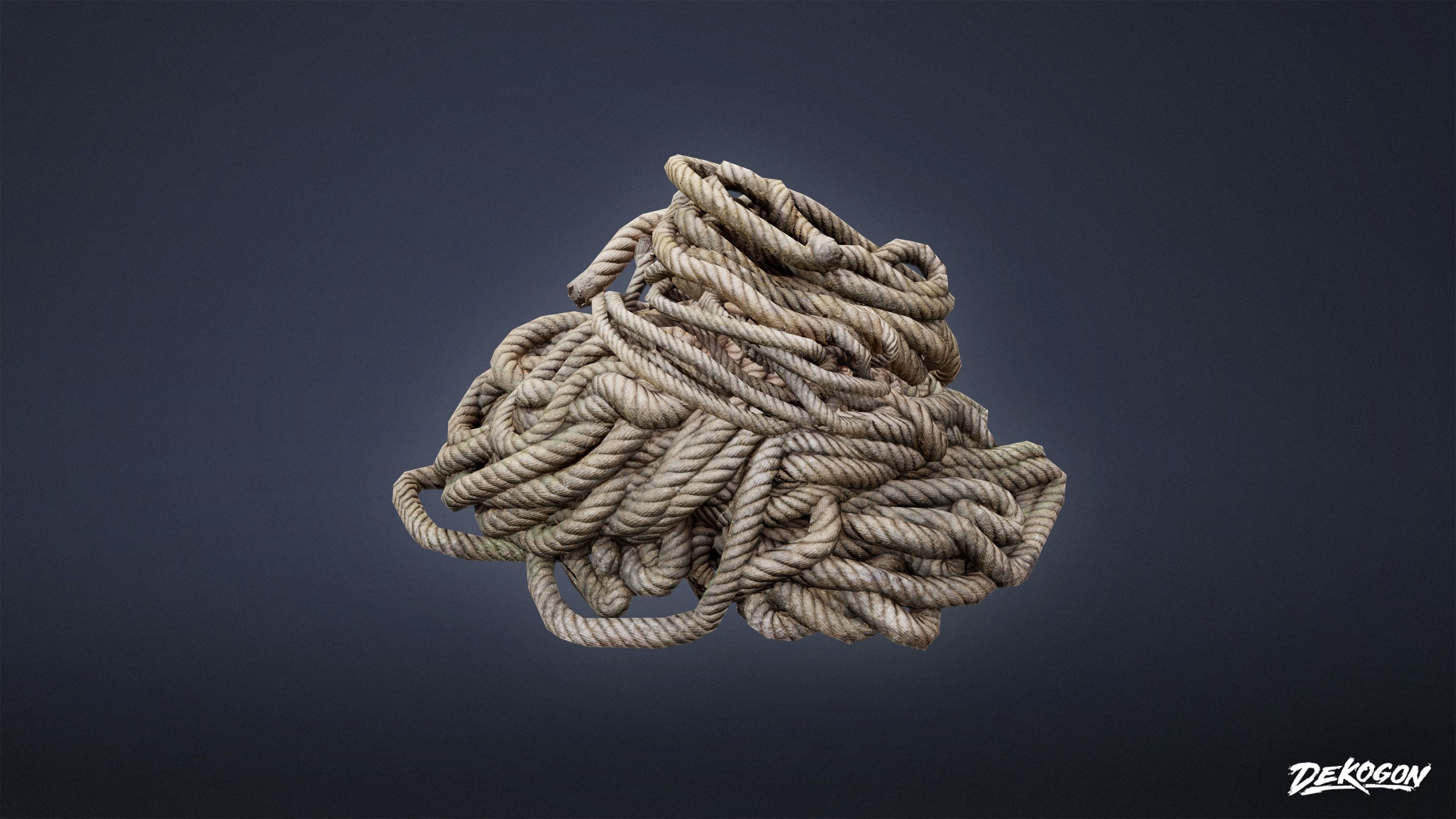 SEASIDE DOCKS - Rope Piles 01 - LOW POLY AND NANITE Low-poly 3D model_2