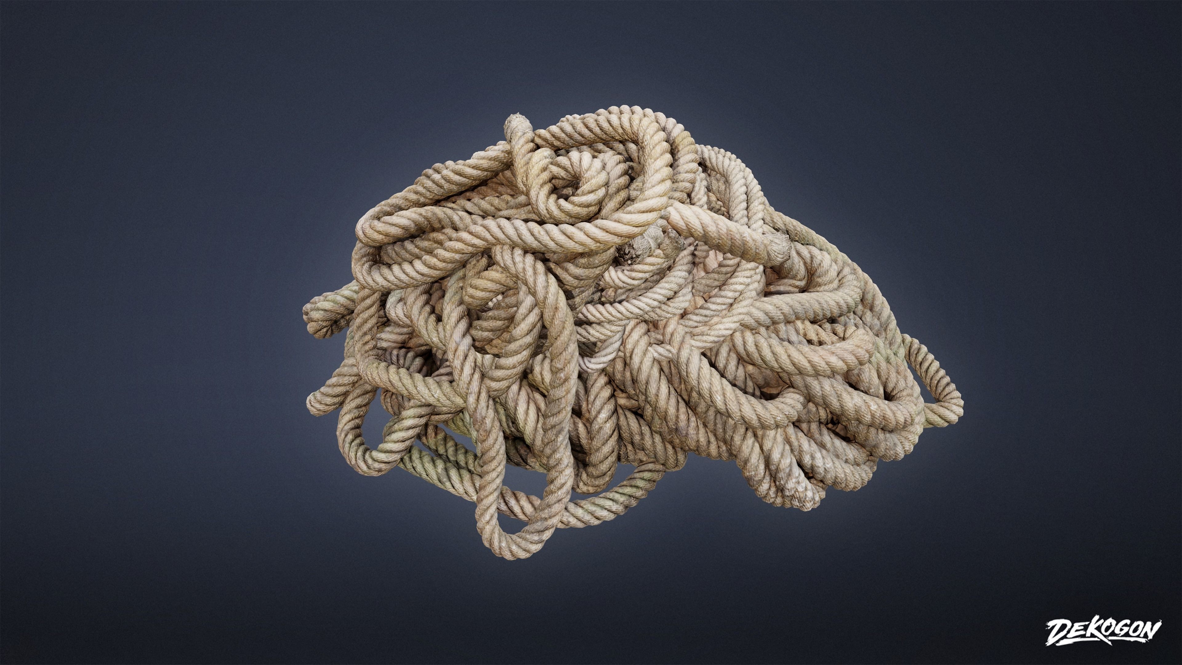 SEASIDE DOCKS - Rope Piles 01 - LOW POLY AND NANITE Low-poly 3D model_8