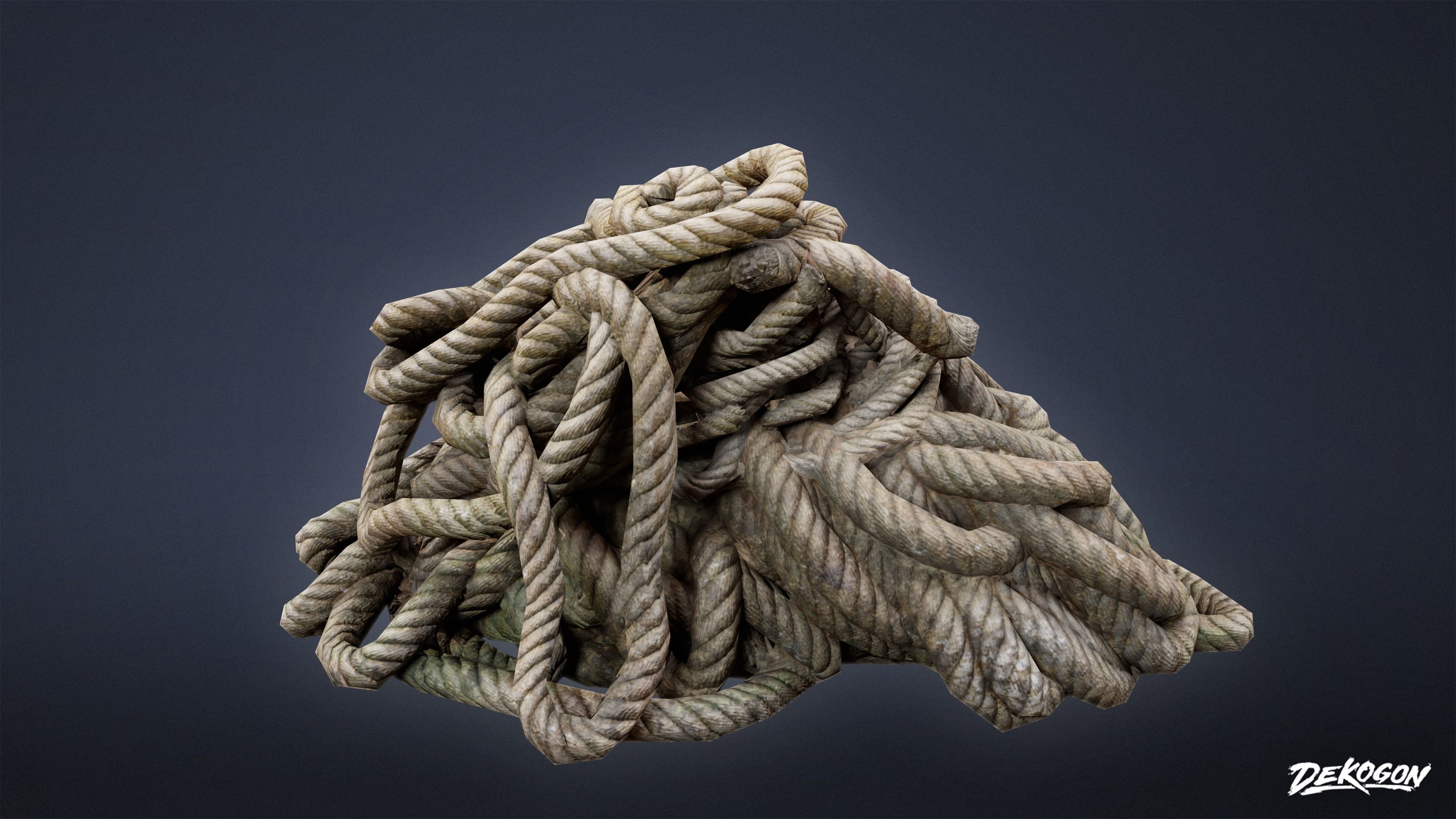 SEASIDE DOCKS - Rope Piles 01 - LOW POLY AND NANITE Low-poly 3D model_5