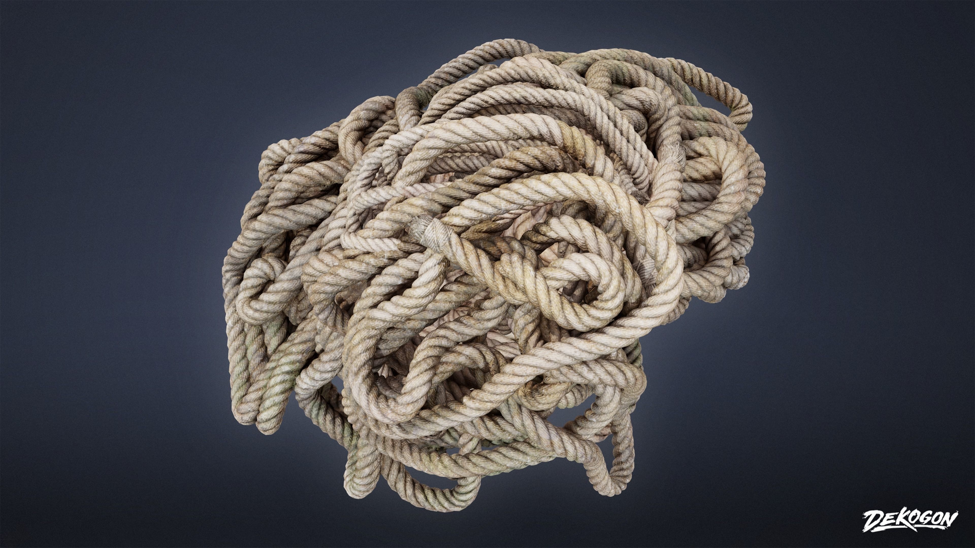 SEASIDE DOCKS - Rope Piles 01 - LOW POLY AND NANITE Low-poly 3D model_11