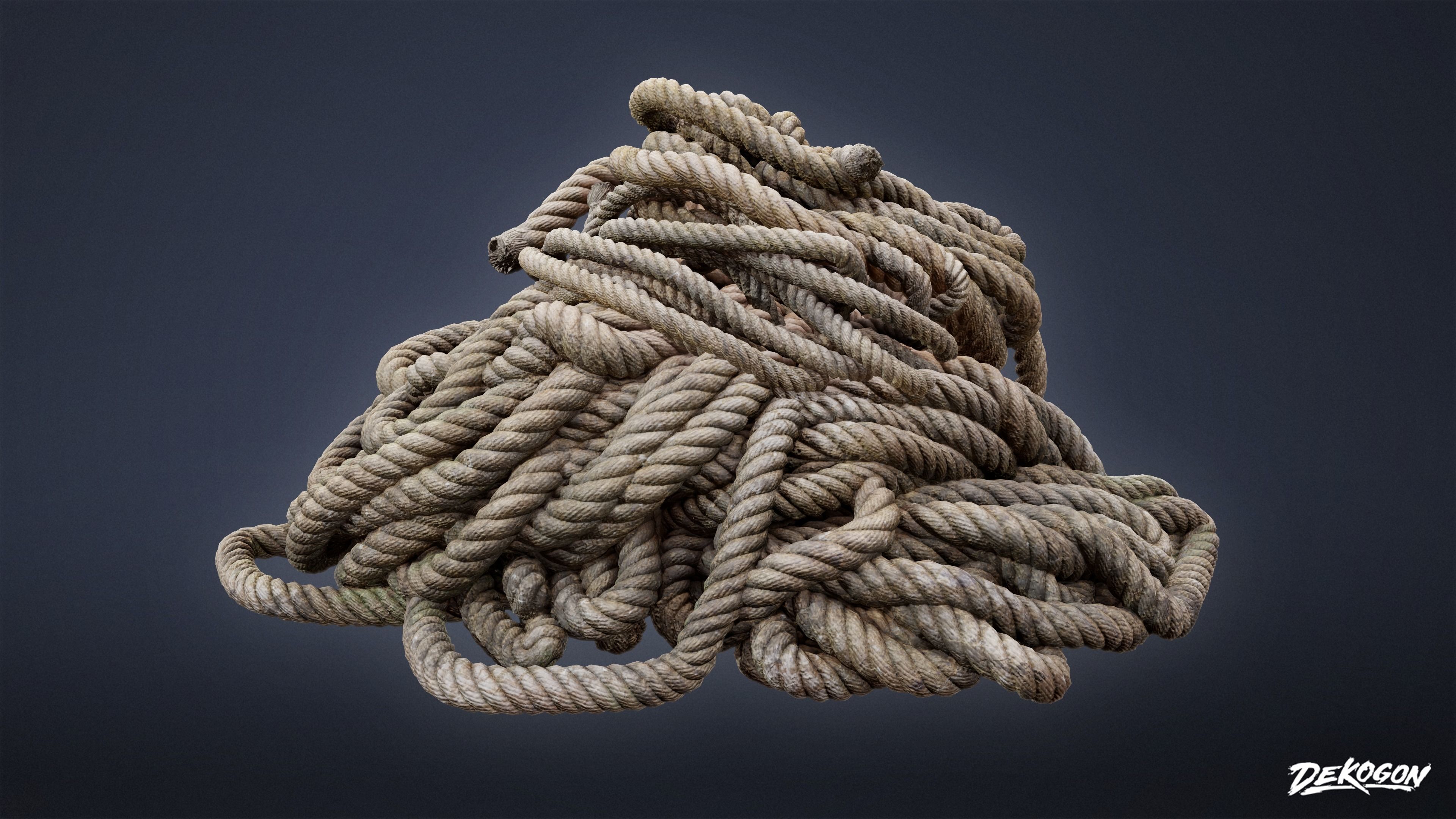 SEASIDE DOCKS - Rope Piles 01 - LOW POLY AND NANITE Low-poly 3D model_10