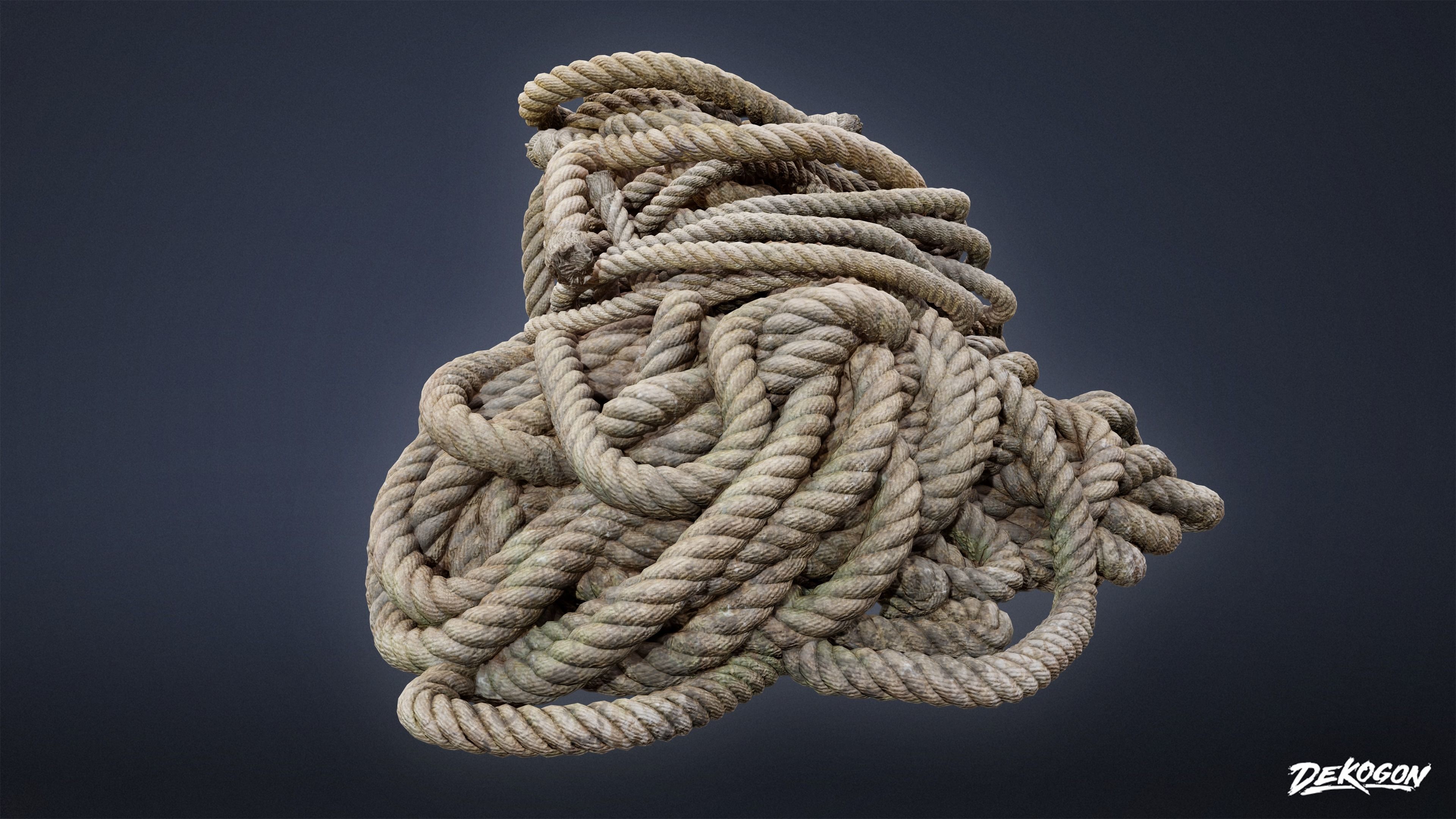 SEASIDE DOCKS - Rope Piles 01 - LOW POLY AND NANITE Low-poly 3D model_9