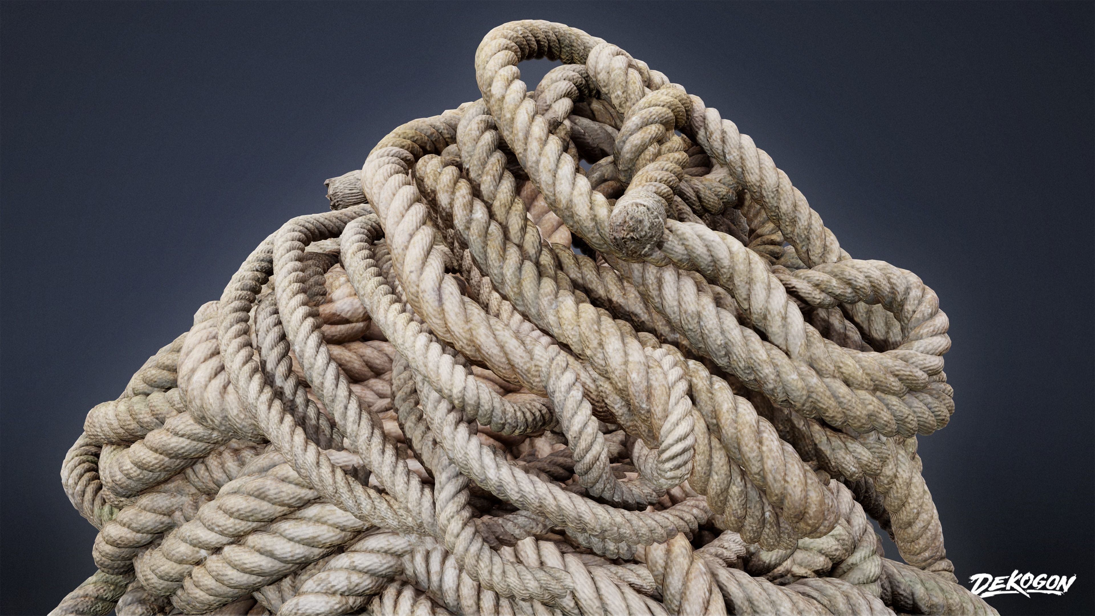 SEASIDE DOCKS - Rope Piles 01 - LOW POLY AND NANITE Low-poly 3D model_12