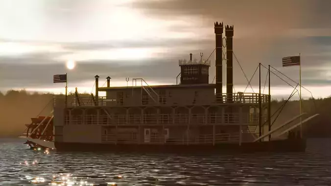 Mississippi Steamboat Western River