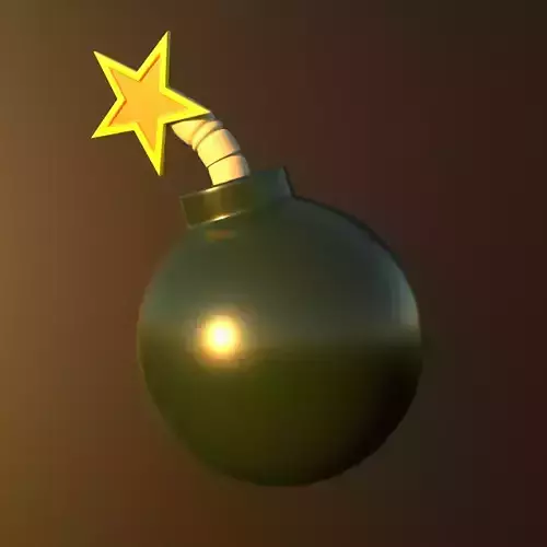 3D Bomb Game asset Cartoon Low-poly 3D model