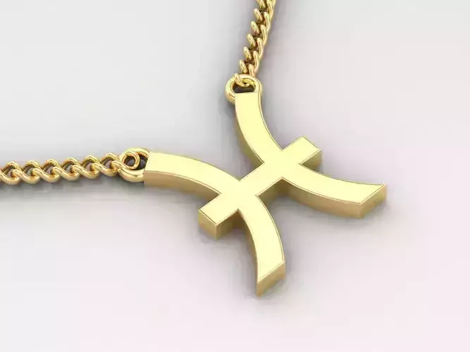 Pisces Original Pendant Design Version 1 3D print model