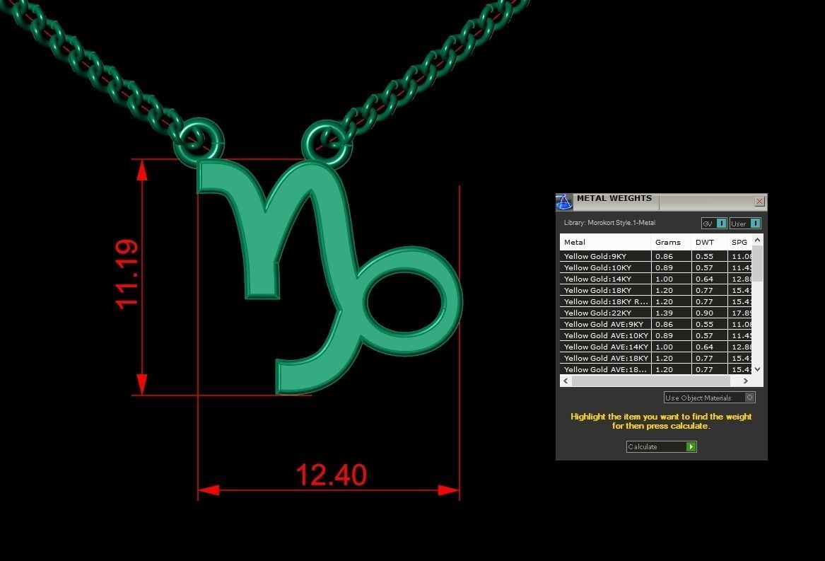 Capricom Original Pendant Design Version 1 3D print model_1