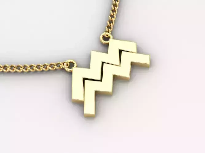Aquarius Original Pendant Design Version 1 3D print model