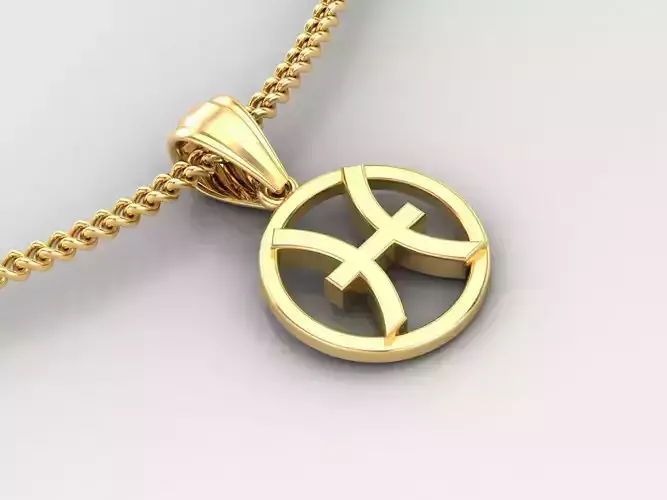 Pisces Original Pendant Design Version 2 3D print model